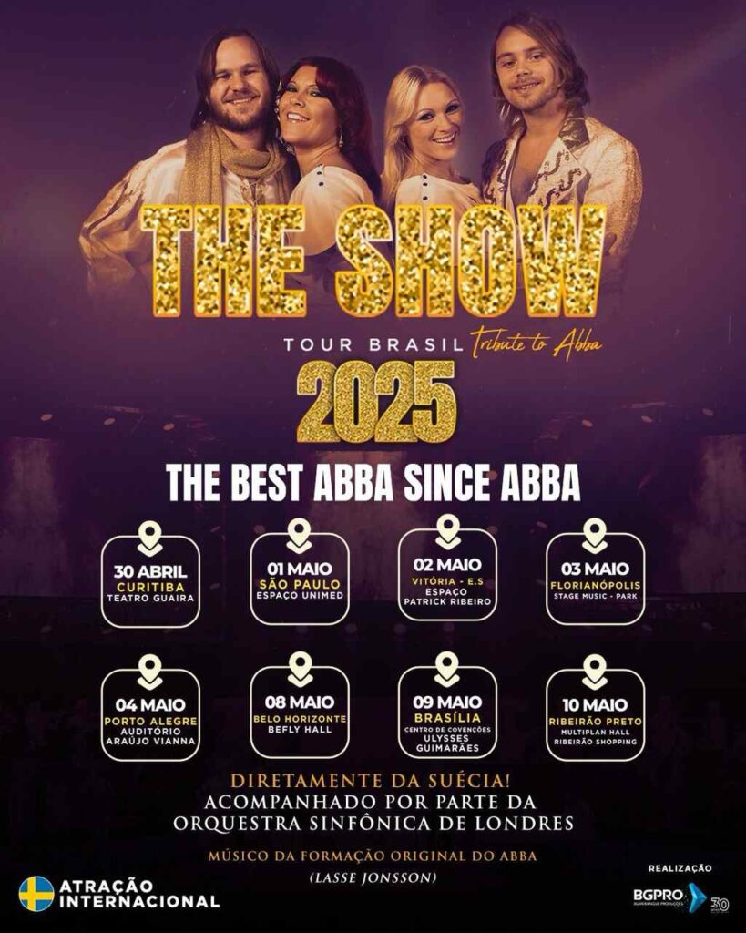 ABBA-819x1024 THE SHOW traz turnê comemorativa ao Brasil em 2025