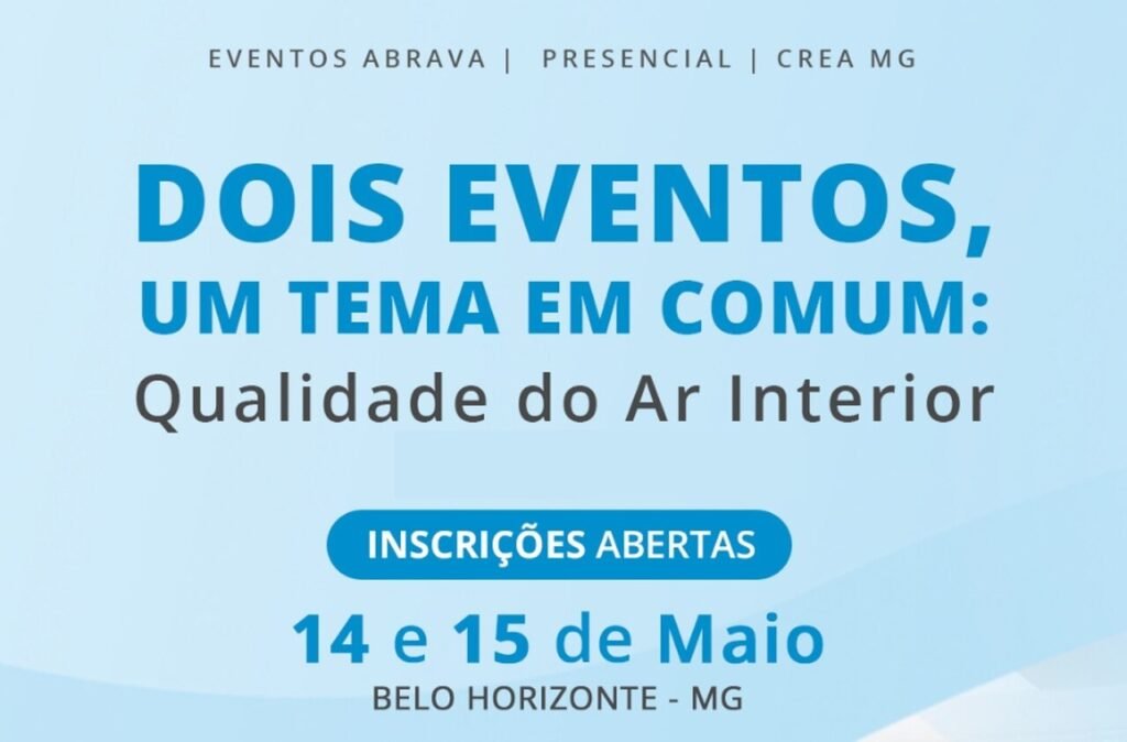 A importância da Qualidade do Ar Interior será destacada em dois eventos em Minas Gerais