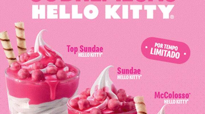 McDonald’s e Hello Kitty: collab icônica traz pelúcias no McLanche Feliz e novas sobremesas para o cardápio