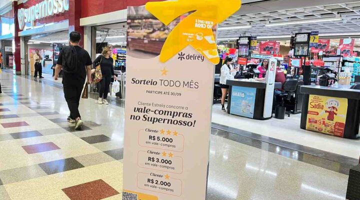 Shopping Del Rey vai sortear vale-compras de até R$ 5 mil do Supernosso em setembro