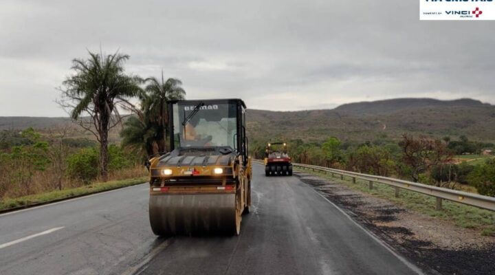 As obras não param na BR-040, entre Cristalina e Belo Horizonte