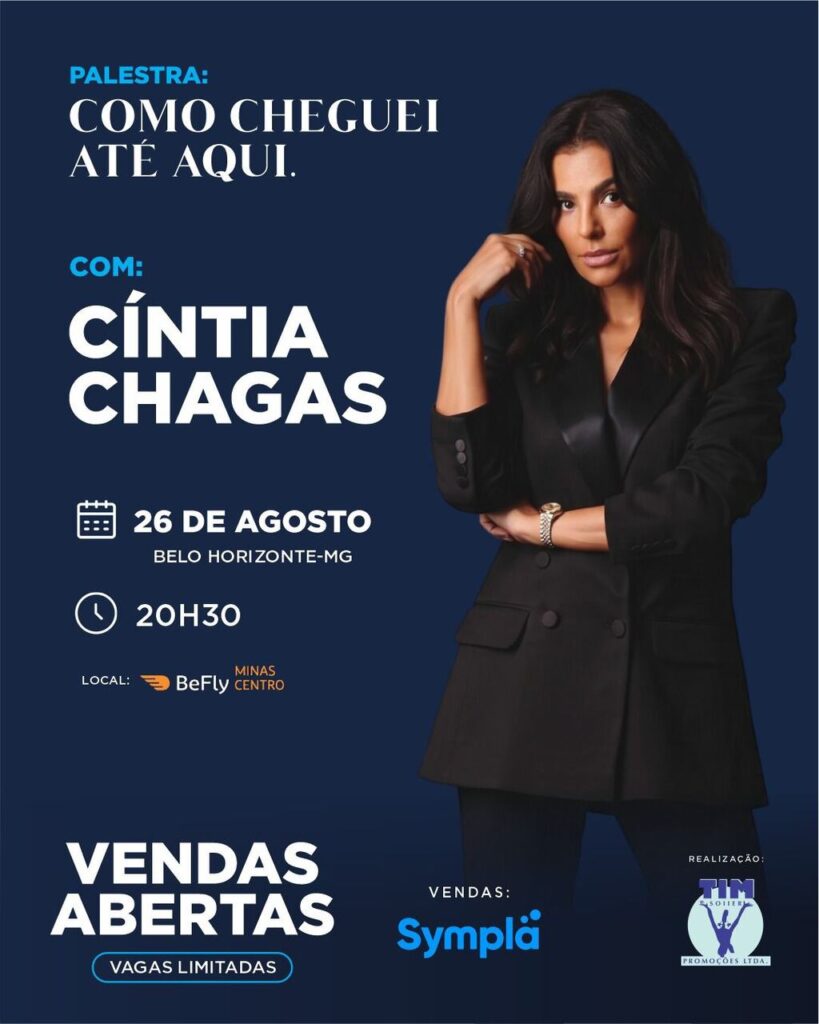cintia-chagas-1-819x1024 Cíntia Chagas apresenta em BH a palestra "Como Cheguei Até Aqui", vendas iniciam nesta quinta-feira (07 de maio)