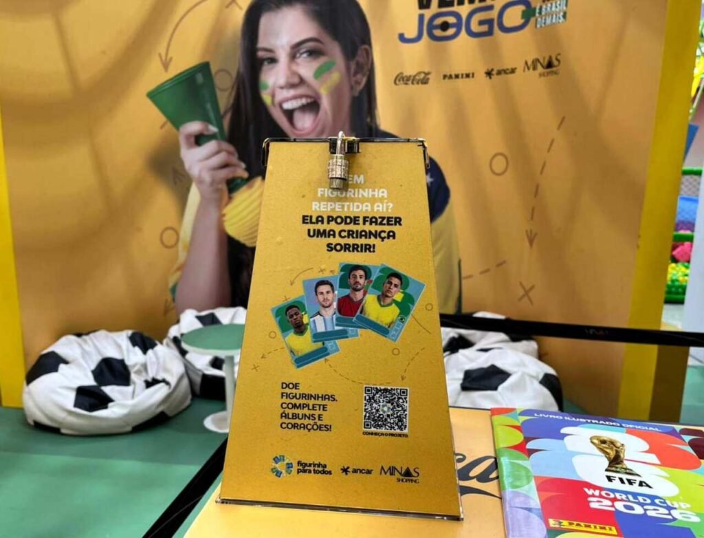Projeto ‘Figurinha para Todos’ chega a Belo Horizonte e instala ponto de arrecadação no Minas Shopping