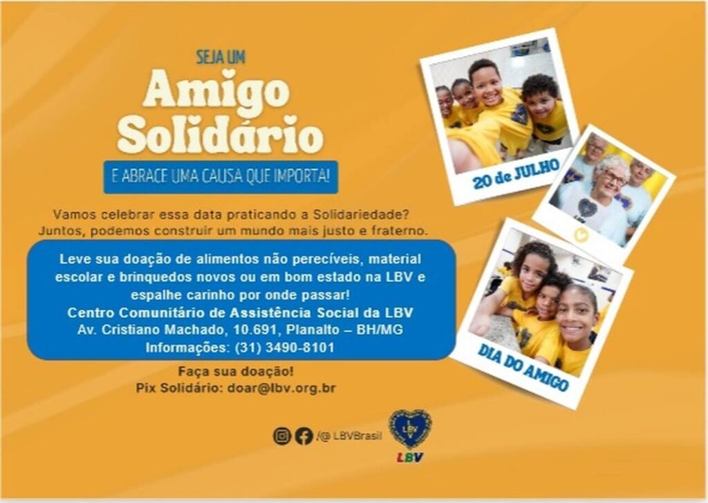 No Dia do Amigo, abrace uma causa solidária! 