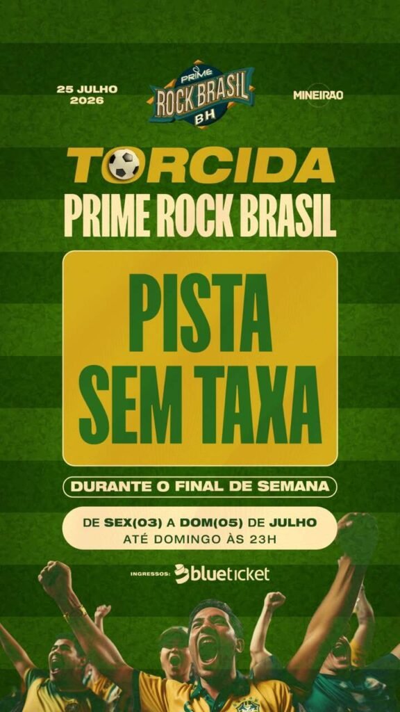 Prime Rock Brasil BH anuncia ingressos sem taxa nesta sexta-feira, 03 de julho